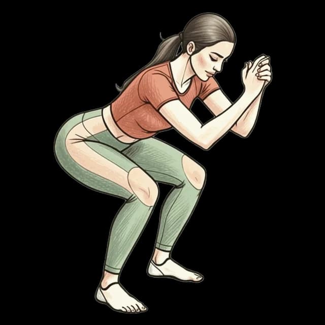 How to do Squat Hold: illustration of the pose