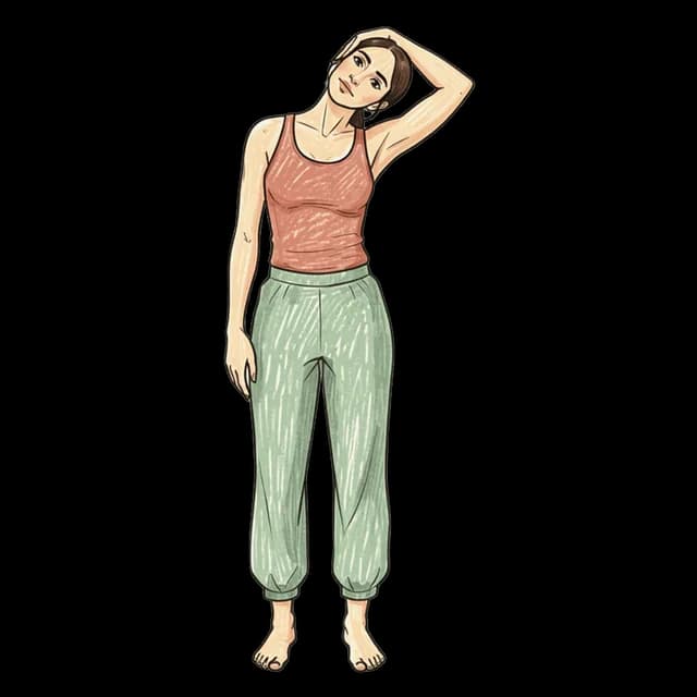How to do Standing Neck Laterals: illustration of the pose