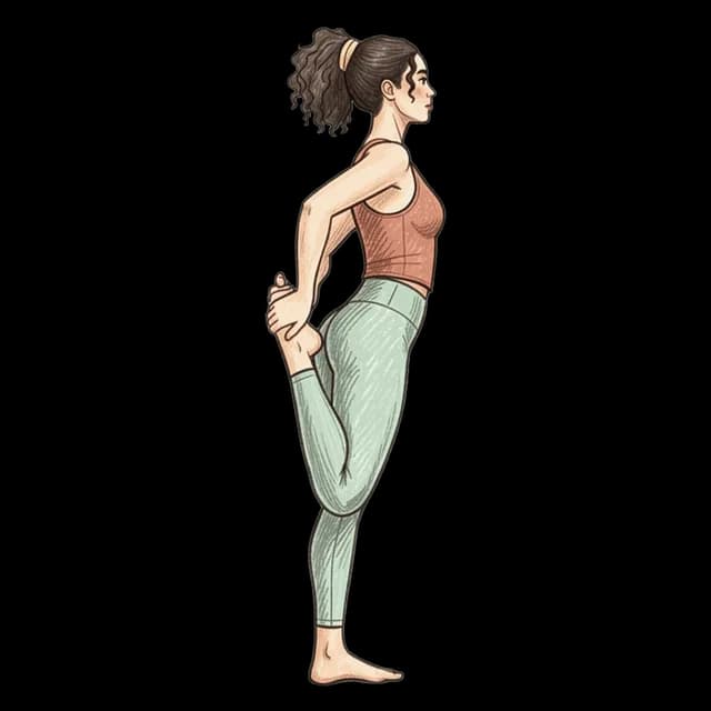 How to do Standing Quad: illustration of the pose