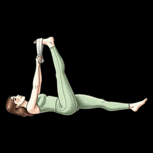 Strap Hamstring Stretch illustration