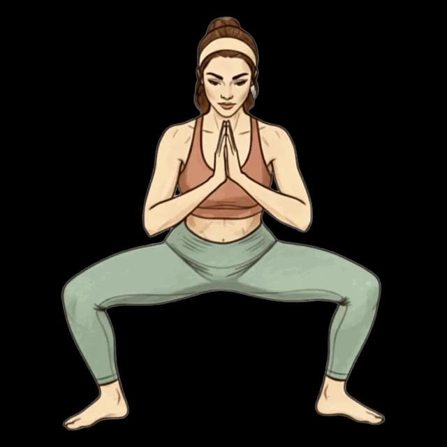 How to do Sumo Squat Hold: illustration of the pose