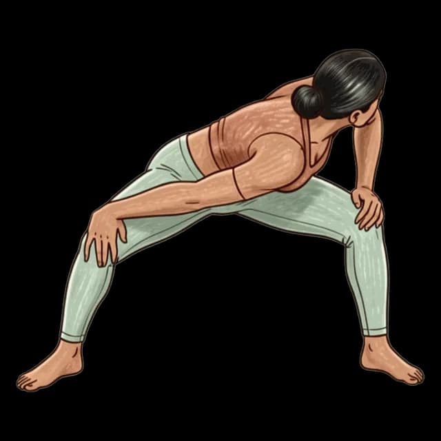 How to do Sumo Squat Twists: illustration of the pose