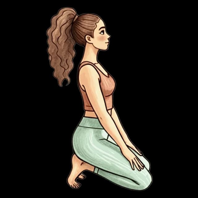 How to do Toe Squat: illustration of the pose