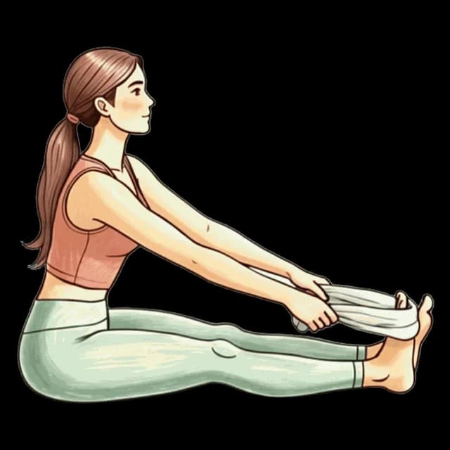 How to do Towel Calf Stretch: illustration of the pose
