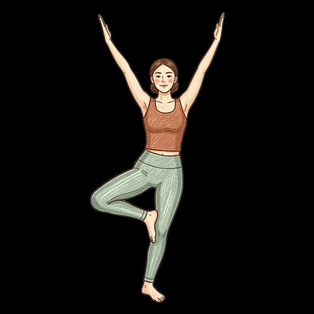 How to do Tree Pose: illustration of the pose