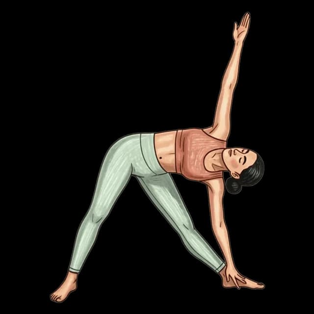 How to do Triangle Pose: illustration of the pose