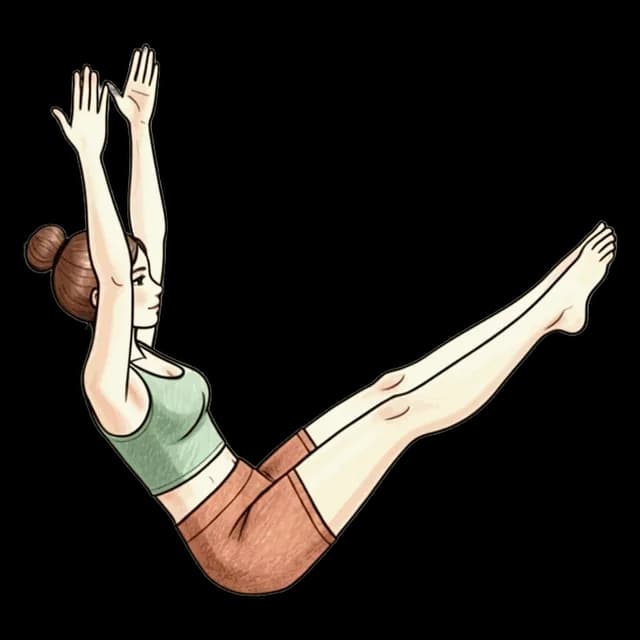 How to do V-Sit: illustration of the pose