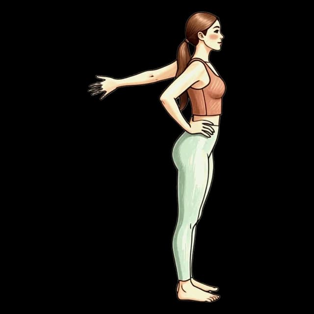 How to do Wall Chest Stretch: illustration of the pose