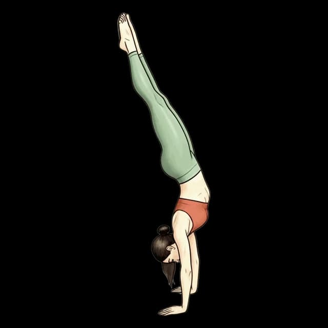 How to do Wall Handstand: illustration of the pose