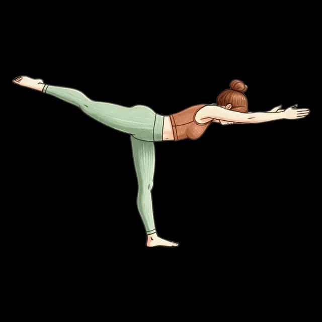 How to do Warrior III: illustration of the pose