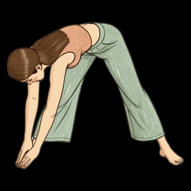 How to do Wide Leg Toe Touches: illustration of the pose