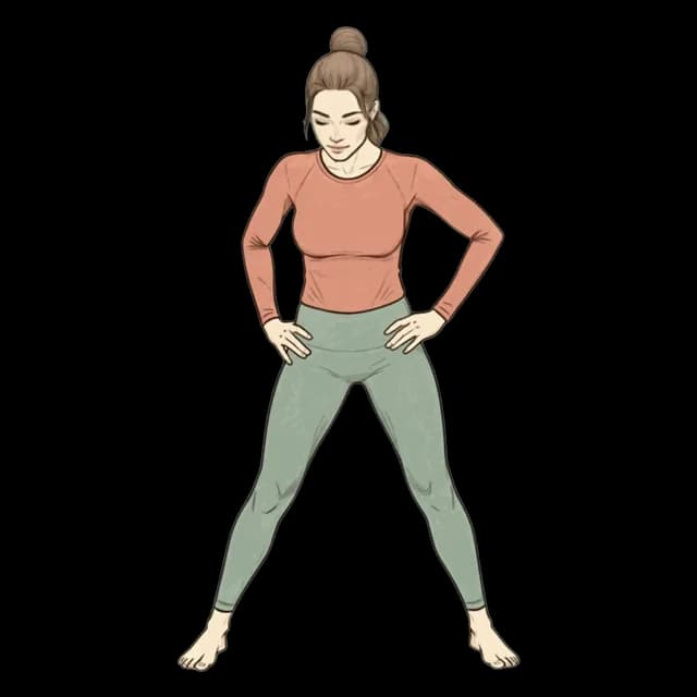 How to do Wide Leg Torso Circles: illustration of the pose