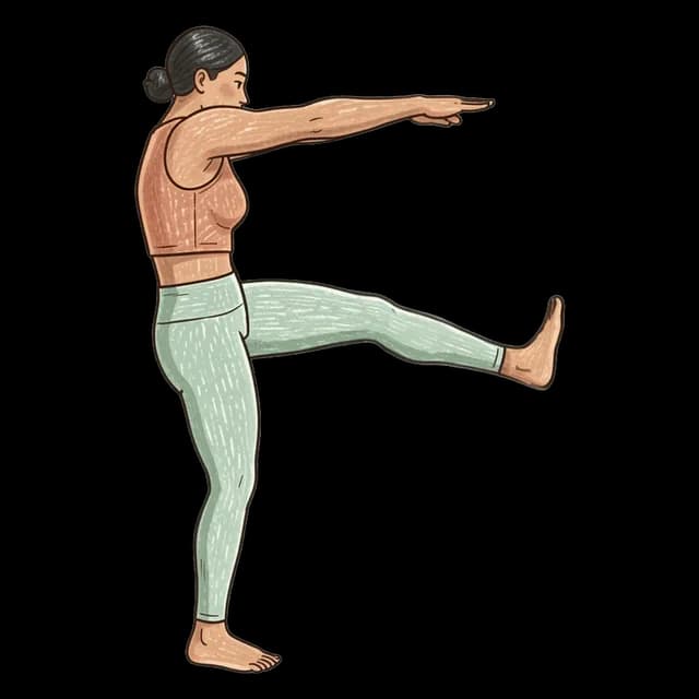 How to do Zombie Walks: illustration of the pose